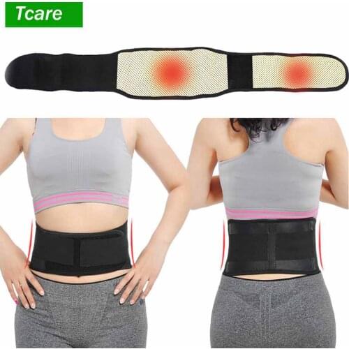 Tcare Adjustable Waist Tourmaline Self Heating Magnetic Therapy Back Waist Support Belt Lumbar Brace Massage Band Health Care