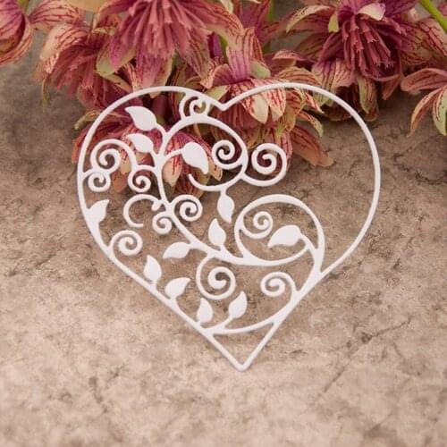 Flowers Heart Metal Cutting Dies for DIY Scrapbooking Crafts Dies Cut Stencils Maker Photo Album Template Handmade Decoration