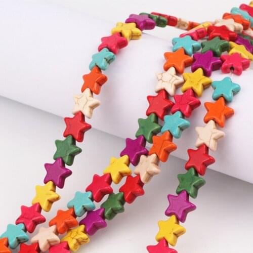 12mm Mix Color Loose Stone Jewelry Star Beads for DIY Jewelry Findings FL04