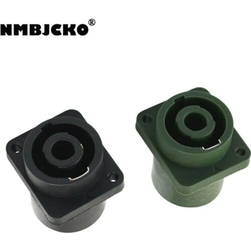 NMBJCKO 10pcs/lot NLJ2MD-V PC Panel Mount Combo Locking Speakon - PLUS 1/4" Speaker Jack