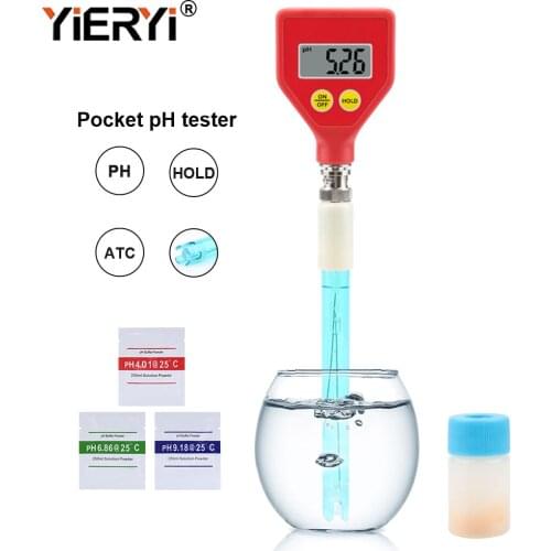 Yieryi PH Meter Digital Acidity Meter PH Tester Soil Meter for Plants Flowers Vegetable Dough Skin Raw Meat Acidity Moisture