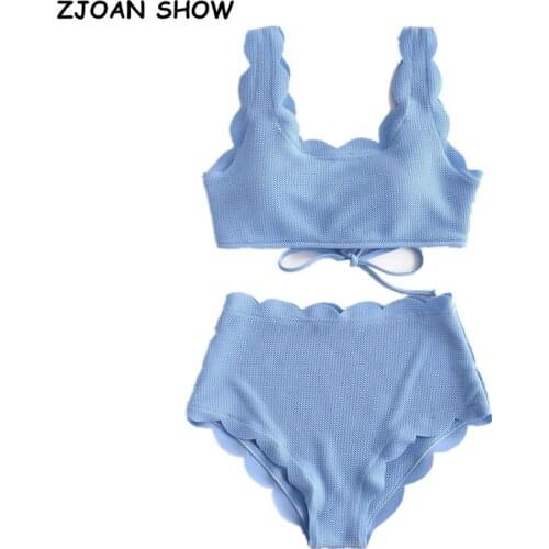 Beach Set Sexy Ladies Stretch Rope Buckle Bra Bikini Set Swimwear Swim Bikini Women Bathing Suit Swimsuit 2 pieces set