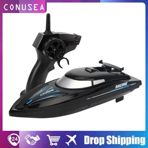 Rc Boat Toy 2.4G Remote Control Ship High Speed Racing Boat Childrens Toys Rechargeable Batteries 20Mins Life Timeboy Kids Gift