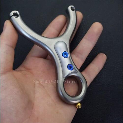 Stainless Steel Slingshot Full CNC Cutting High Quality Catapult Round Rubber Band for Outdoor Hunting Shooting