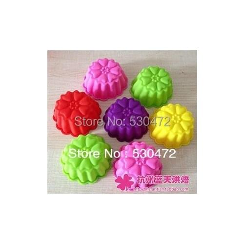 Silica gel cake mold baking mould diy oven microwave 6pcs mixing order kitchen tools