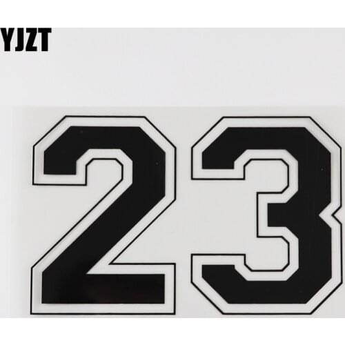 YJZT 16.3CM*10.5CM Amusing Sports Basketball Number 23 Decal Car Sticker Vinyl 13D-0276