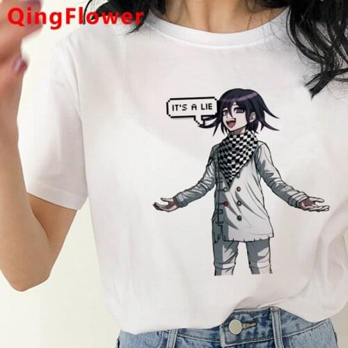 Ouma Kokichi Danganronpa V3 t-shirt female print vintage graphic tees women white t shirt top tees ulzzang couple clothes