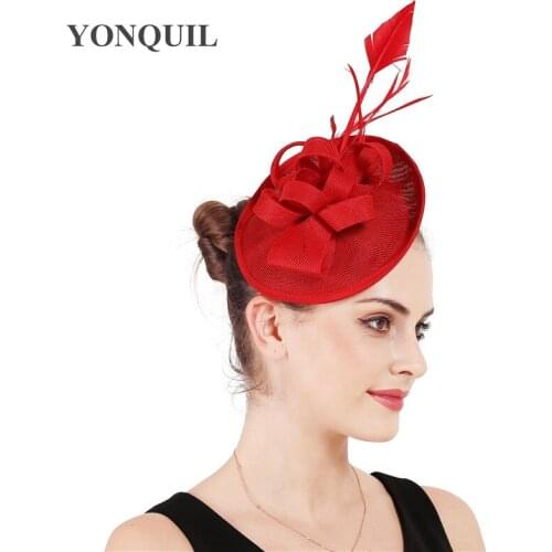 Women Bridal Formnal Dress Wedding Fashion Fascinator Hats Headband Hoops New Headwear Race Derby Show Hair Accessories Mesh