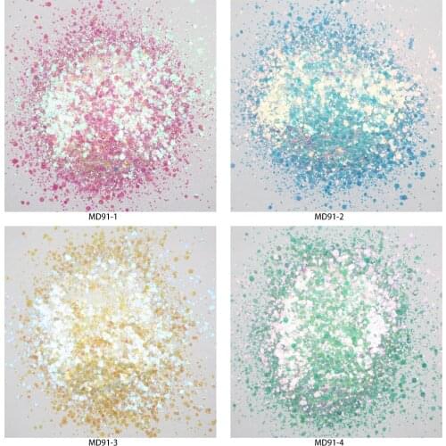 50g Nail Mermaid Glitter Flakes Sparkly 3D Chunky Hexagon Colorful Sequins Spangles Polish Loose Glitter Iridescent Flakes BF#d3