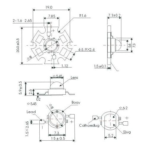 50 PCS/Lot Real the Chip 3 w LED bulbs Diodes Lamp Beads 180 lm - 200 lm White