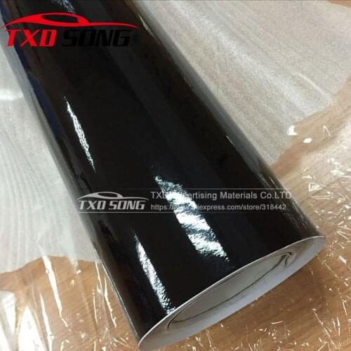 50CM*200CM GLOSSY Black Car Auto Body Sticker DIY Decal Self Adhesive Wrapping Vinyl Wrap Decorative For Vehicle Motorcycle