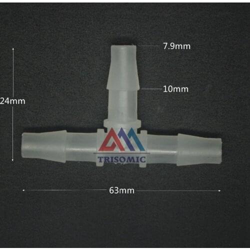 7.9mm T tpye equant Connector Equal Tube Joiner Material PP Plastic Fitting Fish Tank Airline Aquarium