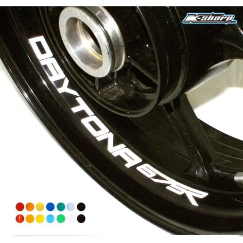 8 X custon inner rim decals wheel reflective Stickers stripes FIT DAYTONA 675R