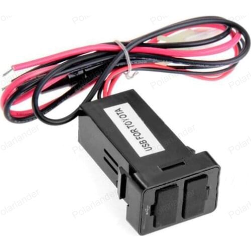 Car 5V 2.1A Dual USB Port Socket Fuse Cell Phone Charger adapter for Toyota