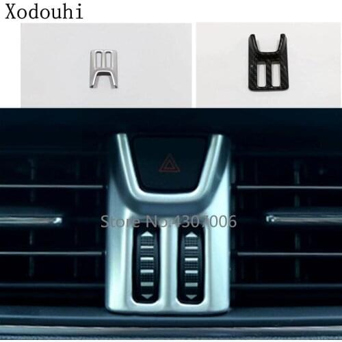 Car Stick Garnish Cover Inner Trim Front Outlet Vent Middle Warning Light Lamp Frame 1pcs For Ford Focus 2018 2019 2020 2021