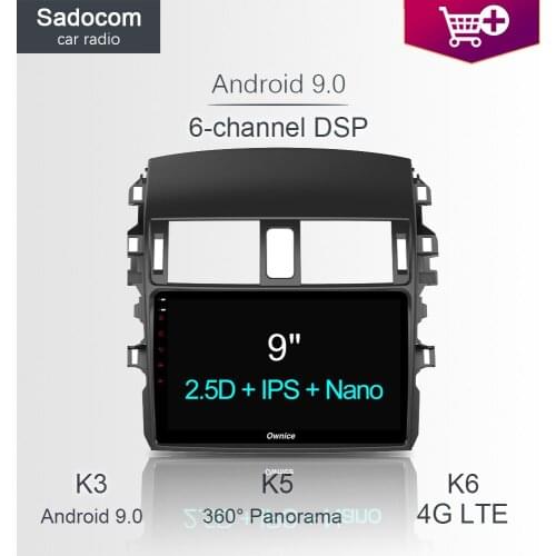 DSP 9" 64G+4GB RAM Car DVD player GPS map 4G LTE car Radio OBD2 TPMS TV Android 8.1 For Toyota Corolla 2009 2010 2011 2012 2013