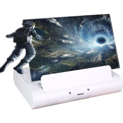 3D Wireless Bluetooth Speaker Mobile Phone Screen Amplifier Phone Holder Magnifier Wireless Charger Display Amplifier Projector