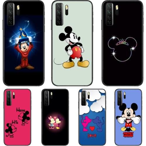 Mickey Love Mouse Black Soft Cover The Pooh For Huawei Nova 8 7 6 SE 5T 7i 5i 5Z 5 4 4E 3 3i 3E 2i Pro Phone Case cases