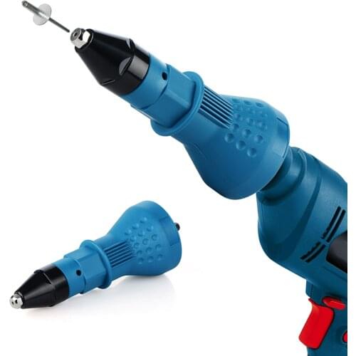 Electric Pull Drill Riveter Conversion Adapter Rivet Nozzle Nut Guns Riveting Drill Adaptor Nut Tool Multifunction Nail Tool