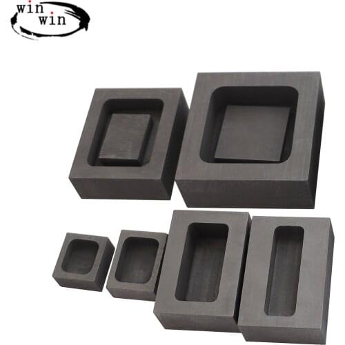 25g-5000g Graphite Ingot Bar Mold High Quality Crucible for Melting Gold Silver Casting Refining With Handles Durable