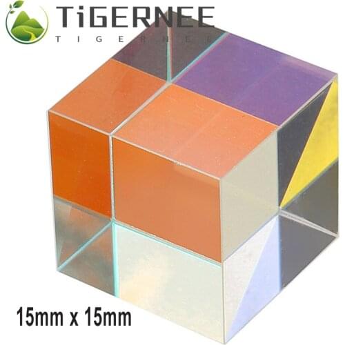 15mmx15mm Optical Cube Prism Laser Beam Combination Toy