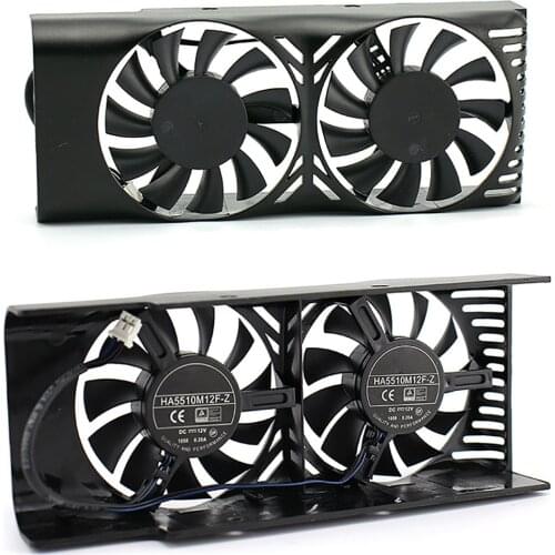 Double Fan Radiator Cooler Cooling Fans for GTX 1050 1050TI 750TI Blade Card Graphics Card Repair Parts