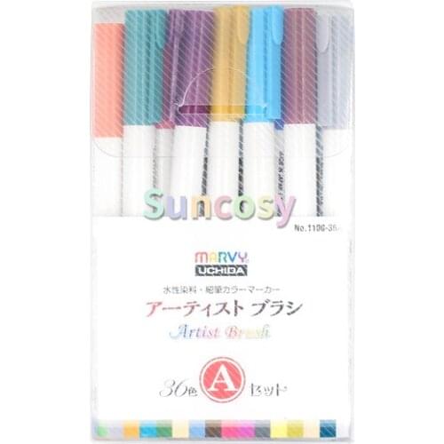 Marvy 5 / 18 / 36 color water-based soft head marker, cartoon hand account illustration, colored student painting markers