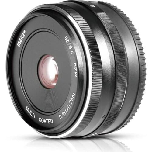 Meike 28mm f/2.8 Fixed Manual Focus Lens for Fujifilm Mirrorless Camera X-Pro2/X-T1/X-A2/X-E2/X-E2s/X70/X-E1/X30/X7