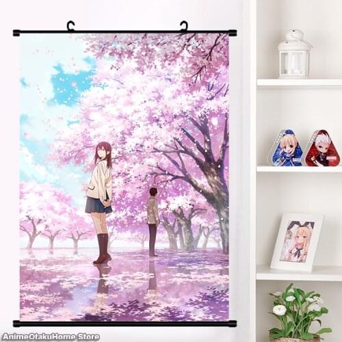 Cute Anime Kimi no Suizou o Tabetai I Want to Eat Your Pancreas Haruki Shiga Yamauchi Wall Scroll Poster Otaku Home Decor