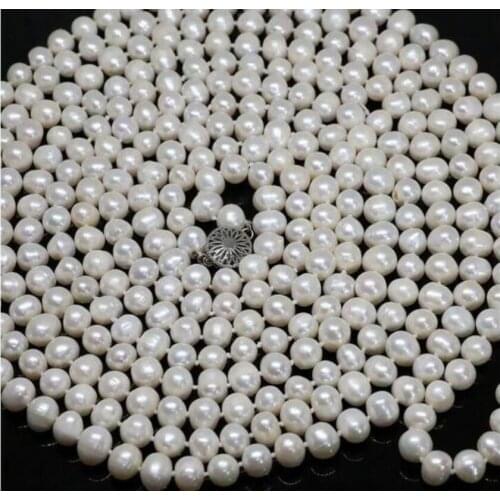 Fashion fine jewelry New Fashion jewelry 7-8mm Black Akoya Cultured Pearl Necklace 50inch