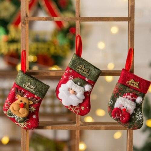 Christmas Decorations Old Small Socks Christmas Tree Pendants Gift Bags Christmas Stockings Home Decoration
