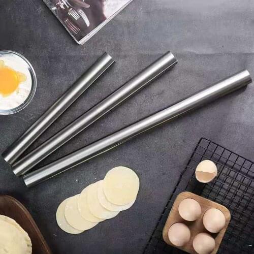 French Rolling Pin Stainless Steel For Noodle Bakers Cookie & Pastry Dough Bakeware Roller Dishwasher Safe