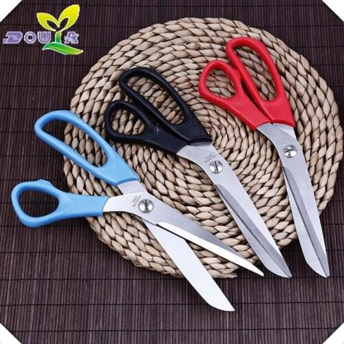 Modern gold tailor scissors and stainless steel garment scissors plastic shears for household sewing scissors
