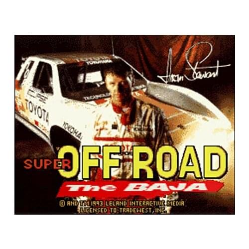 Super Off Road - The Baja NTSC Version 16 Bit 46 Pin Big Gray Game Card For USA Game Players