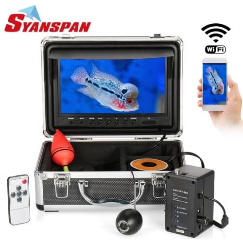 SYANSPAN 9'' WiFi Fish Finder Video Camera Recording Edition HD 1000TVL Underwater Ice Fishing Camera Fishfinder Night Vision