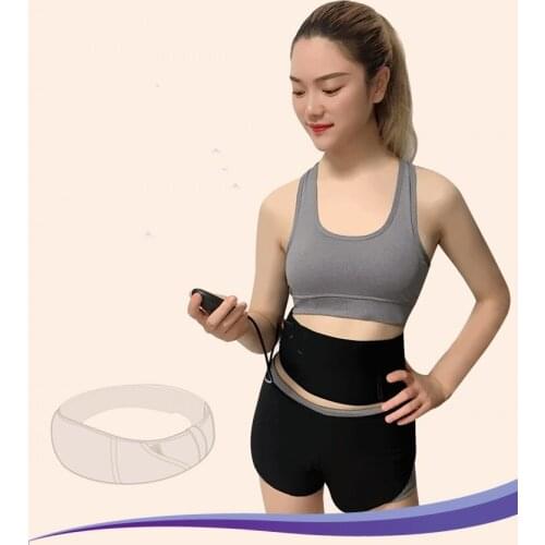 Inteligent Rechargeable Muscle stimulator slimming massage belt Female EMS abdominal belt with 7trainning modes ABS belt