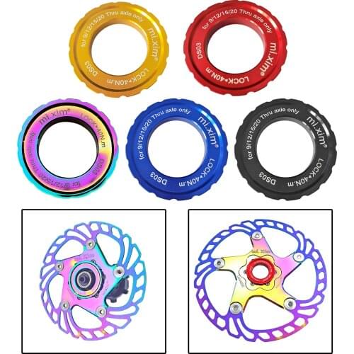 Bike Centerlock Disc Brake to 6 Bolt Lockring Barrel Shaft Lock Screw Cover Ring Adapter Shaft Stainless Steel