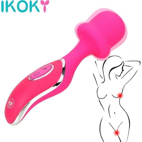 IKOKY AV Stick Vibrator Sex Toys for Woman Female Masturbator 10 Speed Clitoris Stimulate G-spot Massage Magic Rod Adult Product