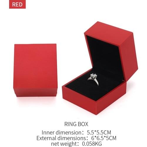 Retro Red Diamond Ring Jewelry Display Box For Female Wedding Earring Necklace Bracelet Showcase Jewellery Holder For Lover Gift