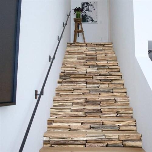 AMJ foreign trade supply PVC manufacturers charm set creative simple thirteen stone wall stairs stickers stairs stickers wall st