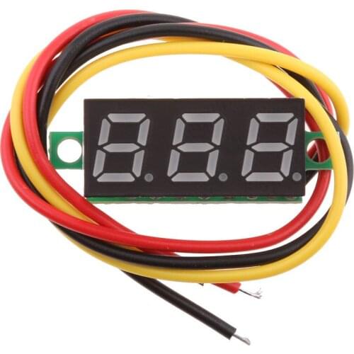 High Accuracy 3 Wire DC 0-100 Mini LED Panel Digital Display Voltage Meter Voltmeter Volt Gauge