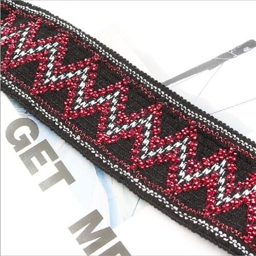 YACKALASI 5 Yds Centipede Braided Trims GIMP Lace Appliqued Crochet Ribbons Nylon Dress Light Decoration 7cm Wide