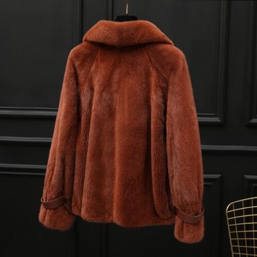 Mink fur coat whole short fur coat small 2019 womens clothing outerwear jacket coats winter coat new suit collar