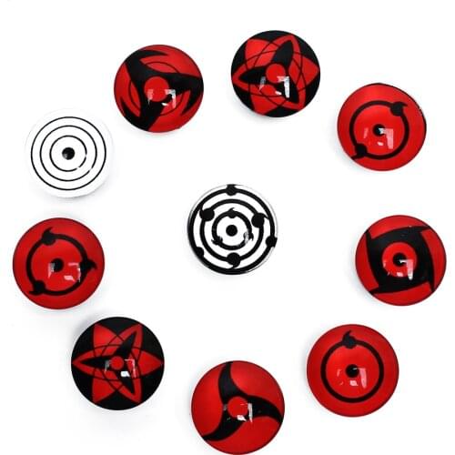 1PCS Japanese Famous Anime Cartoon Kaleidoscope eyes Shoe Charms Shoe Buckle Decorations fit Croc JIBZ Kids X-mas Gift