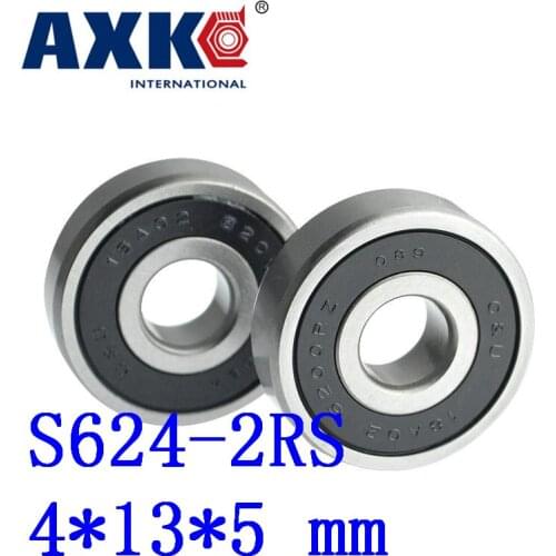 10pcs Free Shipping Sus440c Environmental Corrosion Resistant Stainless Steel Bearings (rubber Seal Cover) S624-2rs 4*13*5 Mm