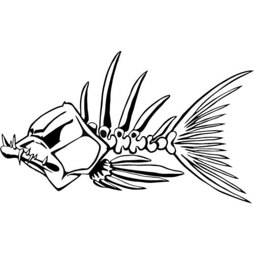 15.2*9.1CM Tribal Fish Skeleton Funny Car Sticker Fashion Car Styling Decoration Accessories C4-0776