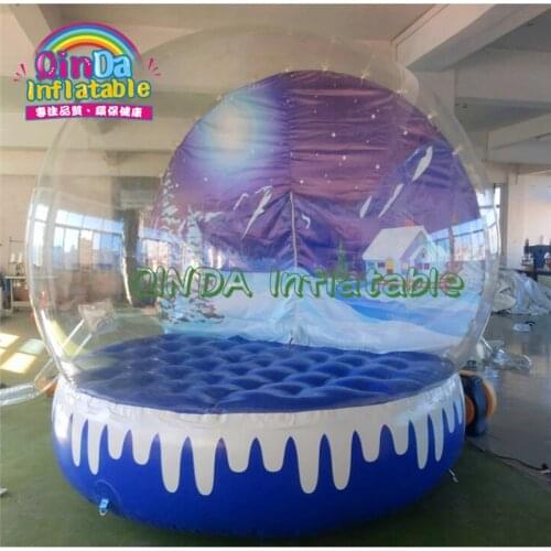 2018 Custom Clear Giant inflatable Christmas photo snow globes for advertising display