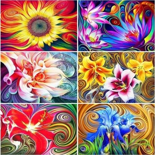 5D Diy Diamond Embroidery Mosaic Flower Paintings Full Rhinestone National Sunflower Pictures Wall Art Home Bedroom Decoration