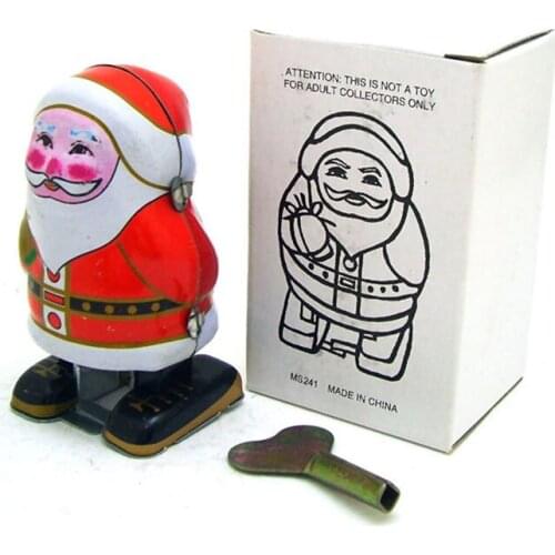8cm Santa Christmas Nostalgic Retro Collection Toy Store Window Personality Home Decorative Ornaments Mini Tin Toys