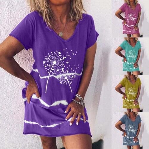 @ Womens Summer Dress 2021 Musical Note Heart Print Casual V-neck Short Sleeve Dress Autumn Dress Women Cotton Linen Vestidos